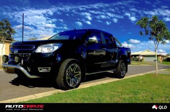 HOLDEN COLORADO T01 GLOSS BLACK MACHINED FACE WITH CHROME INSERTS