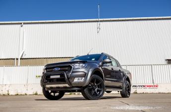 FORD RANGER AVALANCHE MATTE BLACK MILLED FONT