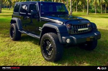 JEEP WRANGLER FULL BLOWN GLOSS BLACK MILLED ACCENTS