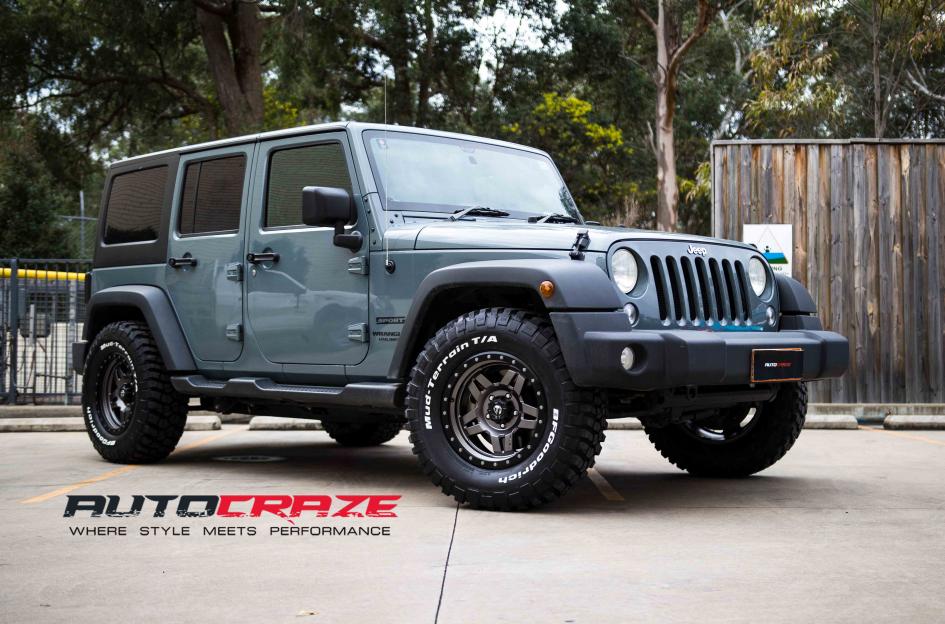 JEEP WRANGLER ANZA MATTE ANTHRACITE WITH BLACK RING